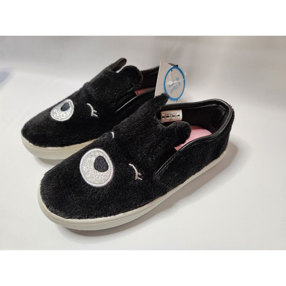 Carter’s Carina Slip-On Bear Shoes – Toddler Girl Size 11 Black